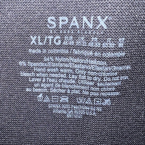 SPANX by Sara Blakely Black Textured Leggings NWT size XL - Picture 2 of 5